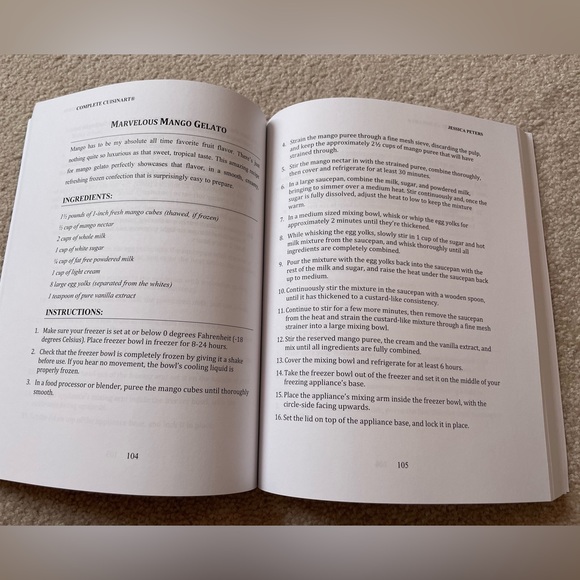 Cuisinart Homemade Frozen Yogurt, Sorbet, Gelato, Ice Cream Maker Book - Picture 7 of 11